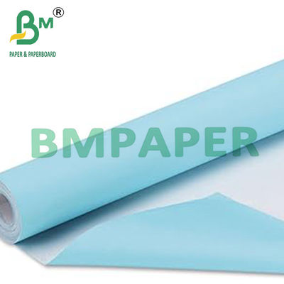 80g 24 "x 150ft Mavi çizim kağıdı mühendislik çizimleri için beyaz arka ile