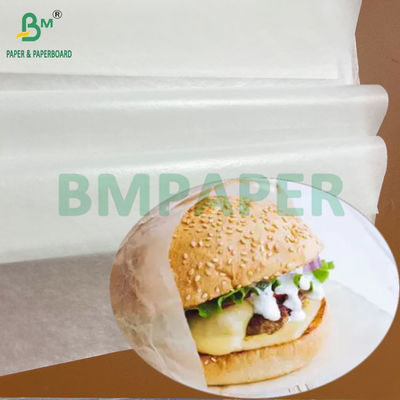 Sandviç ve Hamburger Paketleme için Yağ Geçirmez 30gr 35gr Beyaz Vaks Kağıdı