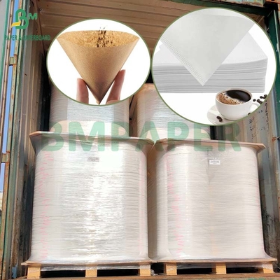 Gıda Sınıfı Ağartılmış Ağartılmamış 40GSM 50GSM Kahve Filtre Kağıdı Rulosu 1200mm