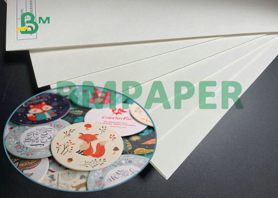 Bira Mat Pedleri İçin Doğal Odun Hamuru Kaplanmamış Coaster Kağıdı 0.7MM 1MM