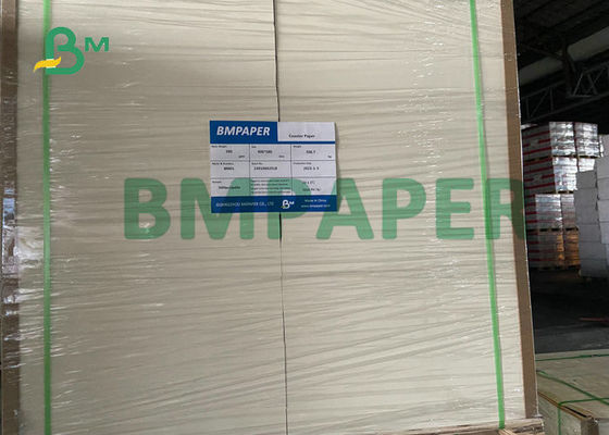 Bira Mat Pedleri İçin Doğal Odun Hamuru Kaplanmamış Coaster Kağıdı 0.7MM 1MM