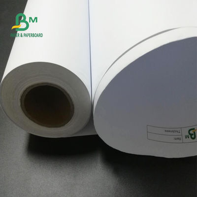 24'' x 150ft 92 Parlaklık 20 lb CAD Plotter Kağıdı Kaplanmamış Bond Rulosu 2'' Çekirdek