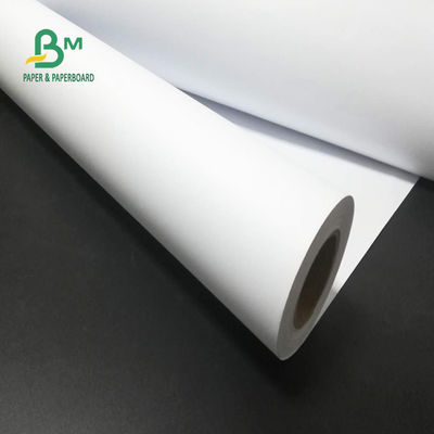 24'' x 150ft 92 Parlaklık 20 lb CAD Plotter Kağıdı Kaplanmamış Bond Rulosu 2'' Çekirdek