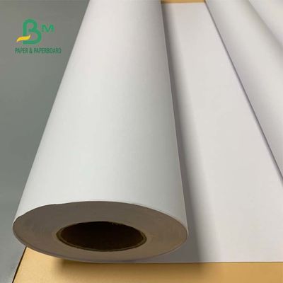 92 Parlaklık 24'' x 300ft 20lb CAD Bond Kağıt Kaplamasız Beyaz Rulo