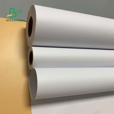92 Parlaklık 24'' x 300ft 20lb CAD Bond Kağıt Kaplamasız Beyaz Rulo