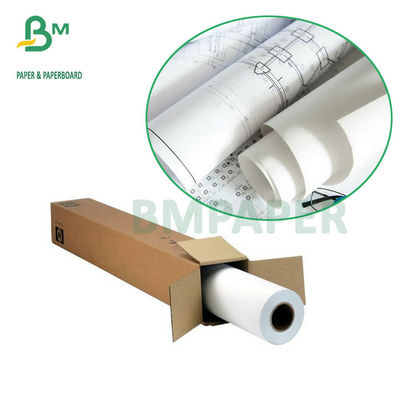 Geniş Format CAD Kaplanmamış Bond Ruloları 20# Plotter Kağıdı 24'' x 150'