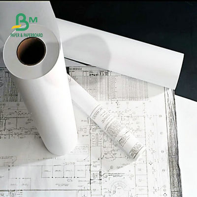 Geniş Format CAD Kaplanmamış Bond Ruloları 20# Plotter Kağıdı 24'' x 150'