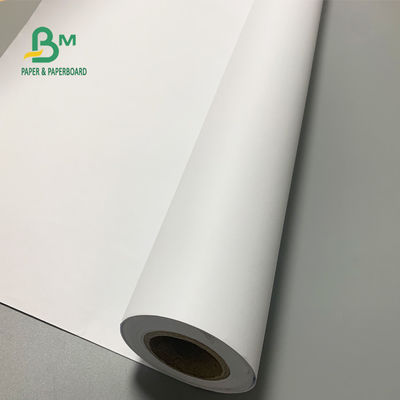 36'' x 500ft 92 Parlaklık 20 lb CAD Plotter Kağıdı Kaplanmamış Bond Rulosu 3'' Çekirdek