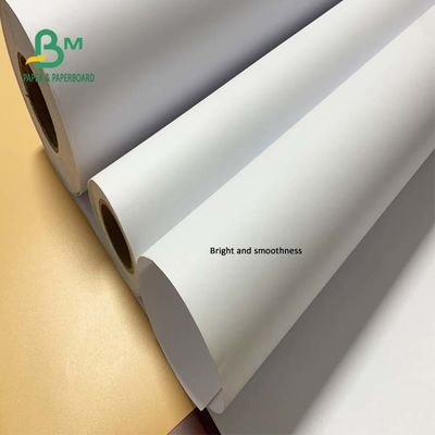 36&quot; x 300ft 20lb Woodfree Mürekkep Püskürtmeli Bond Kağıt Kaplamasız CAD Rulo 2&quot; Çekirdek