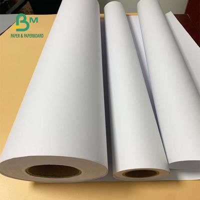 36&quot; x 300ft 20lb Woodfree Mürekkep Püskürtmeli Bond Kağıt Kaplamasız CAD Rulo 2&quot; Çekirdek