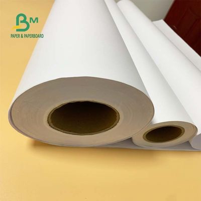 36&quot; x 300ft 20lb Woodfree Mürekkep Püskürtmeli Bond Kağıt Kaplamasız CAD Rulo 2&quot; Çekirdek