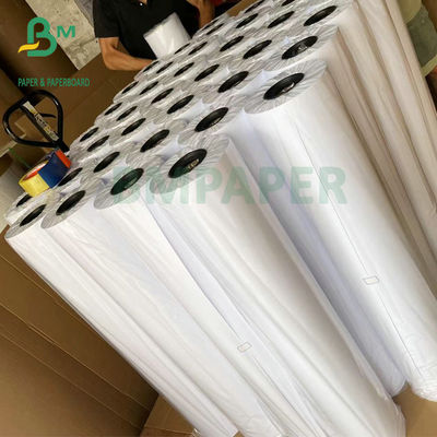 Mürekkep Püskürtmeli Plotter Kağıdı 2 Taraflı Beyaz 20LB Bond Rulo 2'' Çekirdek 24'' Genişlik