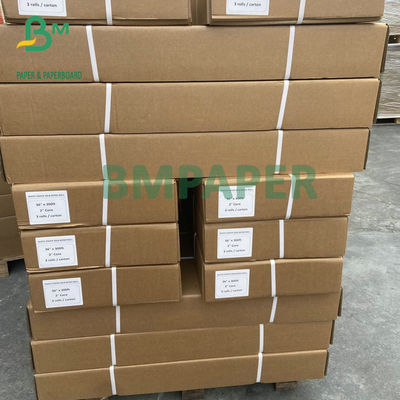 Mürekkep Püskürtmeli Plotter Kağıdı 2 Taraflı Beyaz 20LB Bond Rulo 2'' Çekirdek 24'' Genişlik