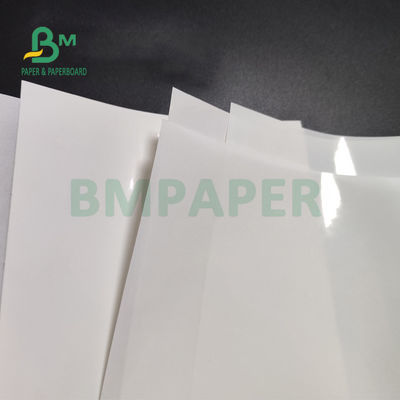 Süpermarket Tek Taraflı Dökme Kaplama için Parlak Beyaz Yapışkanlı Etiket Kağıdı 75gsm 80gsm