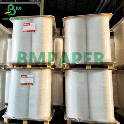 Makbuz Pos Makinesi için 48gsm Beyaz Termal Kağıt Rulosu Virgin Pulp Malzemesi