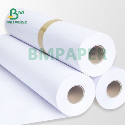Geniş format 80gsm 20LB Cad Plotter Kağıt Rulo 18'' 24' 36' X 500ft Mühendislik Mimarlık Çizimi için
