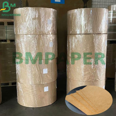 Gıda Ambalajı İçin 140g + 15g Tek Taraflı PE Kaplama Gıda Sınıfı Kahverengi Kraft Papel