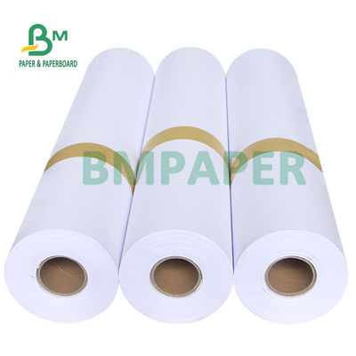 Geniş Format Yazıcı için 20lb Papel Plotter Mürekkep Püskürtmeli 24 '' 36 '' x 50m Keskin Görüntü