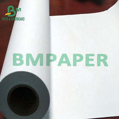 80g 30 inç Yüksek Beyazlık Plotter Mürekkep Püskürtmeli Papel Kaplamasız CAD Plotter Kağıt Rulosu