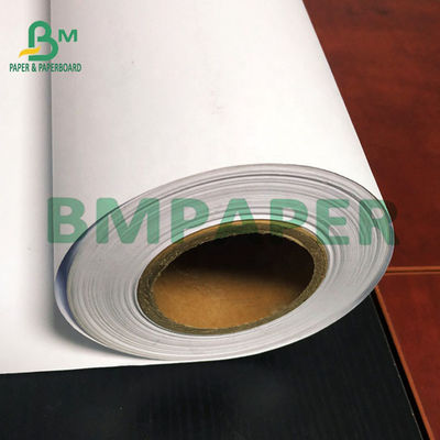 80g 30 inç Yüksek Beyazlık Plotter Mürekkep Püskürtmeli Papel Kaplamasız CAD Plotter Kağıt Rulosu