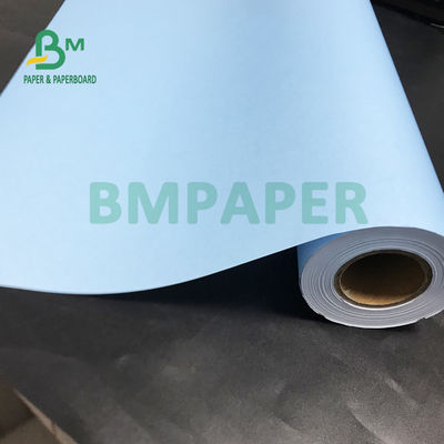 20LB Tek Taraflı Mavi Baskı Kağıdı Ruloları Güneş Işığına Dayanıklı 508mm X 100m