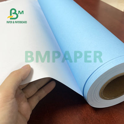 Mühendislik için 80gsm Tek Taraflı Mavi CAD Plotter Kağıdı 610mm X 150m