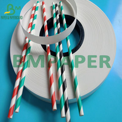Tek Kullanımlık Baskılı Beyaz Gıda Sınıfı Kağıt 13mm İçme İçin Hasır Kağıt Rulo