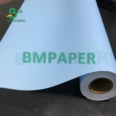80gsm 20lb Tek Taraflı / Çift Taraflı Mavi Plotter Kağıt Rulosu Dijital Baskı