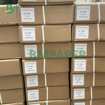 2'' Çekirdek Beyaz Mürekkep Püskürtmeli Mühendislik Kağıdı 20# CAD Bond Rulo 24'' x 300ft