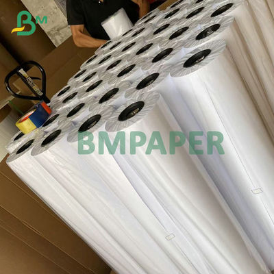 2'' Çekirdek Beyaz Mürekkep Püskürtmeli Mühendislik Kağıdı 20# CAD Bond Rulo 24'' x 300ft