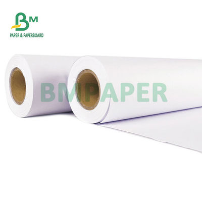 Mühendislik Planları İçin 20lb CAD Kaplanmamış Mürekkep Püskürtmeli Plotter Kağıdı 24 '' 36 '' X 150'