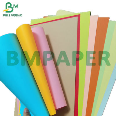 100gsm - 250gsm Renkli Kaplanmamış Bristol Kağıt 1350mm Genişlik DIY Renk Kartı