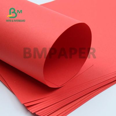 DIY Craft 1350mm Net Görüntü için 100 - 250gsm Kırmızı Renk Kaplanmamış Bristol Kağıdı