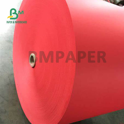 DIY Craft 1350mm Net Görüntü için 100 - 250gsm Kırmızı Renk Kaplanmamış Bristol Kağıdı
