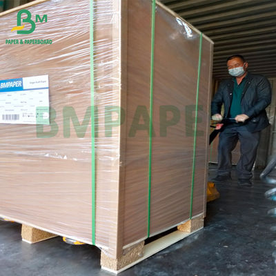 Çimento Kimyasal Torba Kağıdı 50kg Genişletilebilir Çuval Kraft Kağıt Kahverengi Renk