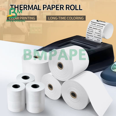 BPA Free 65gsm Kasiyer Makbuzu İçin Termal Yazıcı Kağıdı Rulosu 80mm 57mm