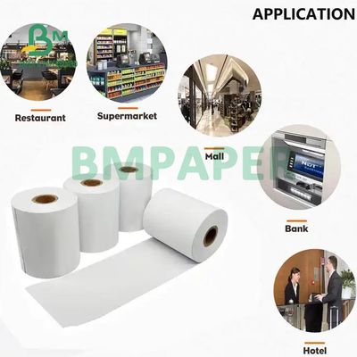 Süpermarket için 65gsm ATM Makinesi Yazıcı Termal Pos Kağıt Rulosu 80 x 80mm