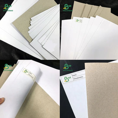 OEM Dubleks Kağıt Karton Kart Bir Tarafı Gri Tek Taraf Kaplamalı Beyaz Sayfalar 200 - 450gsm