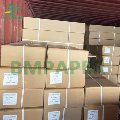 36&quot; X 150' Plotter Kağıdı rulosu 20 Lb Kaplamasız Beyaz Kağıt 2&quot; Çekirdek Ruloları