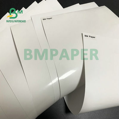 Süper Beyaz 80gsm Parlak Döküm Kaplamalı Kağıt 1020mm 1365mm Jumbo Rulo