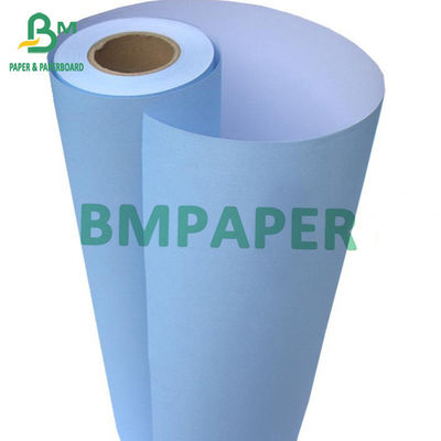 80 gramlık mürekkep jeti yazıcı kağıdı bir tarafta mavi, bir tarafta beyaz 880mm X 50m 100m 150m Roll Core 2&quot;