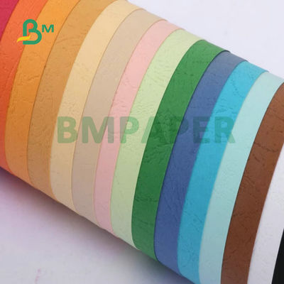 Yeşil Mavi Kırmızı 230gm 260gm Deri Teksturlu Kitap Kapakları İçin Rezil Kağıt 31x43 inç