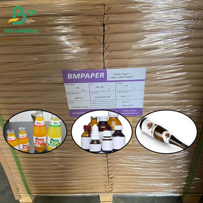 65gm Beyaz Kağıt Bira veya Şişe Etiketi 49 X 68cm 40 X 68 Cm Yüksek Islaklık Kağıdı
