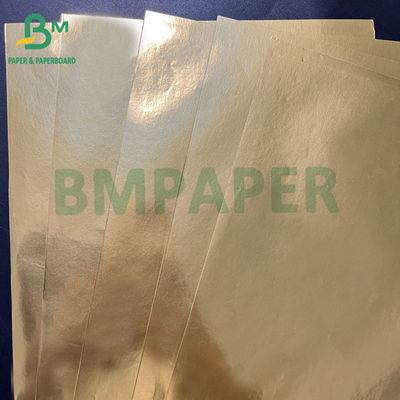 Düz 80gm Islak Dayanıklılık Gümüş Altın Alüminyum Metalleştirilmiş Kağıt