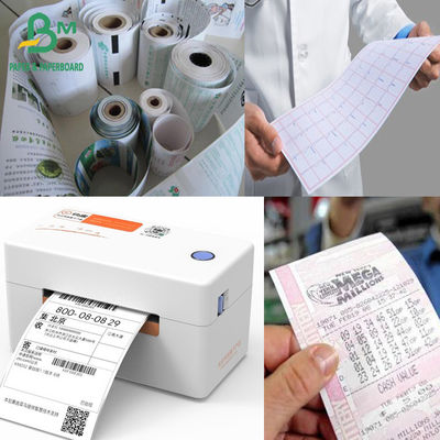 Beyaz Termal Kağıt 57*40mm 80*80mm 80*60mm Kasaya Kaydetmek Kağıt Rulo ATM Bank Pos Kağıt