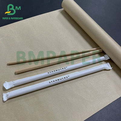 60gm 120gm Gıda sınıfı Su geçirmez Beyaz Kahverengi Kraft Saman Kağıdı