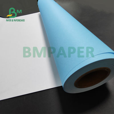 80gr Mavi Kağıt Rulo Beyaz Arka CAD Mühendislik Çizimi 880mm X 150m 3'' Core