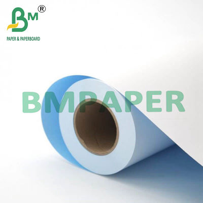 80g 24 "x 150ft Mavi çizim kağıdı mühendislik çizimleri için beyaz arka ile