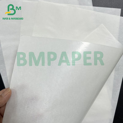 45 gsm + 10 gsm Tek taraflı parlak PE kaplı beyaz burger ambalaj kağıdı Kasap kağıdı