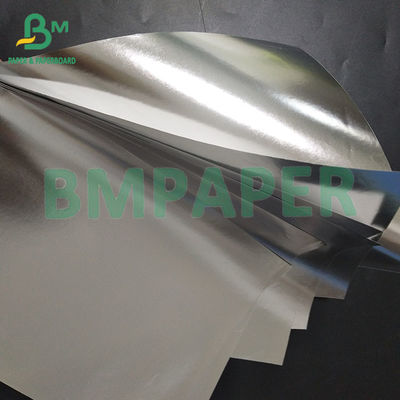 Toptan Metal Kağıt Vakum Gümüş Alüminize Nem Gücü Metal Kağıt İçki Etiket Kağıt Baskı